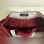 Aeropostale Women Stretch High Waist Midi Twill Short Burgundy Maroon Size 00 Photo 4
