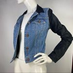 J Brand  Coat Bowie Color block Denim Jacket S Photo 6