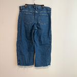 Gap  High Rise Stride Wide-Leg Amkle Denim Jeans medium indigo size 20R Photo 2