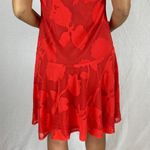 Waverly Grey Halter Keyhole Floral Chiffon Red Mini Dress Medium Photo 11