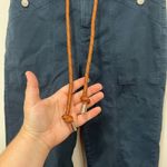 Veronica Beard  Womens Karter Pants 28 Blue Straight Belted Cotton Pleated‎ Crop Photo 1