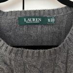 Ralph Lauren Lauren Ralph Lauren Charcoal Gray Cable Knit Sweater Size XL Cotton Logo Button Photo 3