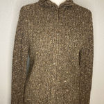 Charter Club  Wool Blend Sweater P SM Brown Cardigan Fisherman Nordic Fair Isle Photo 0