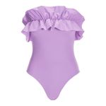Boston Proper New.  ruffle strapless one piece. Large . Retails $139. Photo 5