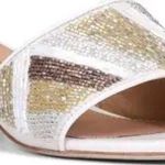 Donald pliner melrose sandal beaded heel 6.5 $200 formal party classic spring Tan Photo 0