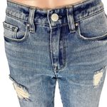 PacSun Blue Vintage Icon Straight Leg Distressed Cropped Raw Hem Jeans Size 23 Photo 3
