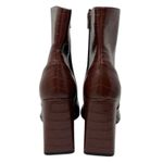 LISA VICKY Craze Brown Faux Crocodile Heeled Boots Size 11 New in Box MSRP $129 Photo 3