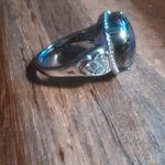 Matrix Silver Shungite and White Zircon Stainless Steel Ring (Size 10) Photo 3
