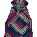 Red Yellow Green Rasta Baja Pull Over Hoodie Size Medium Unisex Medium Photo 2