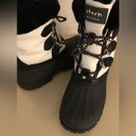 Storm By Cougar women white faux fur nylon rubber waterproof boots Size 6 Silver Photo 5