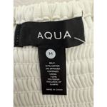 AQUA  White Sleeveless Mini Dress Square Neck Party Cocktail Scalloped‎ Hem Photo 7