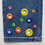 Vintage 90s Ethyl Clothing Julie Denim Capri Grommet Pants Size M Photo 5