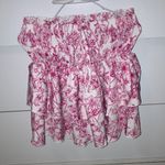 SheIn Pink Floral Smocked Blouse Photo 0