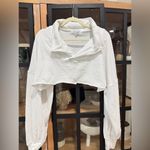 L'Academie L’Academie cropped collared pullover sweater sweatshirt cotton top long sleeve Photo 1