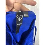 Windsor Y2K Style Dress Large Royal Blue Satin Spaghetti Strap Mini Bodycon Photo 7