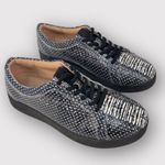 FitFlop  Rally Womens Shoes Gray Leather Dotted Snakeskin Low Top Sneakers US 8 Photo 0