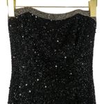 Panoply Atlanta Black Strapless Beaded Sequin Maxi Dress Prom Gown 10 Sparkly Photo 4