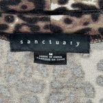 Sanctuary  Sweater Women Leopard Print Cardigan Open Front Pockets Brown Medium‎ Photo 5