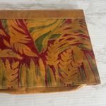 Valerie Leather Clutch Bag Womens Large Tan Multicolor Jaguar Jungle Embossed Photo 6