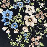 Susan Graver  Size M Black - Floral Print Square Neckline Blouse Top Photo 3