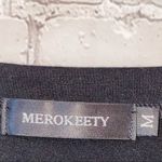 Merokeety  Black Back Tie Rayon Poly Dress Photo 6