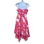 Milly  Britney Stencil Floral Dress Pink Silk Blend Photo 2