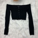 Forever 21 Black Longsleeve Crop Top Photo 1