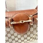 Gucci GG Canvas Pelham Horsebit Monogram Braided Strap Shoulder Bag Brown / Tan Photo 4