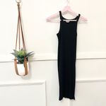 RE/DONE Black Sleeveless Ribbed Tank Knee Length Dress Size S Photo 2