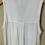 Anthropologie  HD In Paris Sheer White Long Tunic Top Size Medium Photo 5
