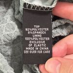 Iz Byer Victorian Textured Sheer Elastic Edges Mock Neck Ruffle Sage Blouse XS Photo 7