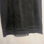 ZARA NWT - WOMEN FAUX SUEDE Black Large Short Sleeve Dress Photo 4