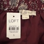 Loft New Dark Red Floral Tiered Mini Skirt Small Photo 2
