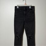 American Eagle  Women Black Distressed Super High Rise Jegging Jeans size 4 Short Photo 1