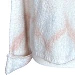 Anthropologie White and Blush Pink Sweater Sz XS Photo 2