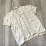 Urban Outfitters  Top lace embroidered womens Cream (xsmall) boho peasant prairie Photo 0
