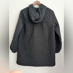 Bernardo  grey quilted jacket long coat hooded lightweight oversized S Photo 1