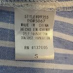 Entro  NAVY WHITE STRIPED EMBROIDERED TASSEL LONG LINE DRESS SWIM COVER SMALL Photo 11