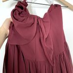 Revelry Abigail Chiffon Dress Burgendy Merlot Womens New Size 30 Red Photo 10