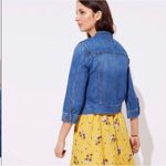 Ann Taylor Loft Blue Denim Frayed Jean Jacket Photo 3