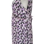 Motherhood Maternity  Polka Dot Midi Dress Purple Black White Size XLarge Photo 2