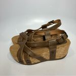 Bussola Fabia Strappy platform sandals tan brown leather women’s size 38 casual Photo 6