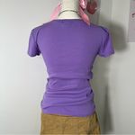 Ralph Lauren Polo  Purple‎ Baby Tee Short Sleeve White Pony Womens Medium Photo 2