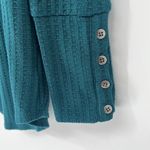Chaser  Waffle Knit Long Sleeve Thermal Top Teal Women’s Size Small Photo 3