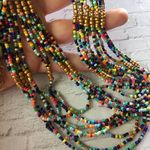 Vintage Seed Bead Statement Necklace Photo 7