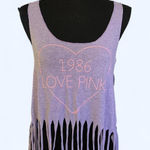Victoria's Secret  Pink fringe 1986 Love Pink tank top Size XS Photo 0