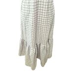 Topshop Plaid Midi Dress Bust Cup Puff Sleeves Pullover Purple Green W US 6 NWT Photo 3
