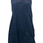 Old Navy Denim Dress Women's Size 8 Sleeveless Y2K Vintage Pink Stitch Photo 0