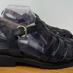 BARED Footwear Black Leather Fisherman Sandals Womens Size 40 US 9 Photo 0