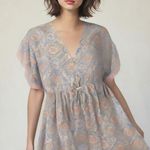 Davi & Dani Womens Dress Size Small Floral Printed V-Neck Mini Boho Silky NEW Photo 0